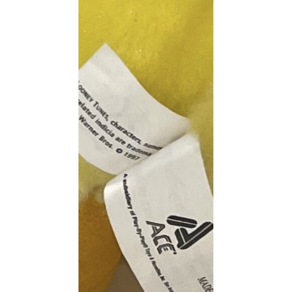 Vintage Looney Tunes Tweety Bird 1997 Stuffed Animal Plush Large Around 12” Tall - Picture 12 of 12